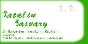 katalin vasvary business card